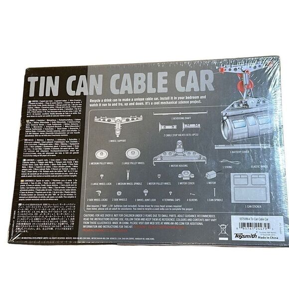 4M Tin Can Cable Car Fun Mechanics Kit Educational Experiment Science Building - Picture 7 of 7